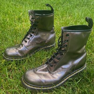 RARE Dr. Martens AirWair Pascal Pewter Boots